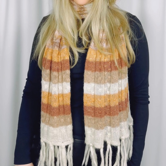 Vintage Missoni Foulard Scarf + Gloves Set with Sparkle Weave in Italian Mohair - Picture 5 of 13